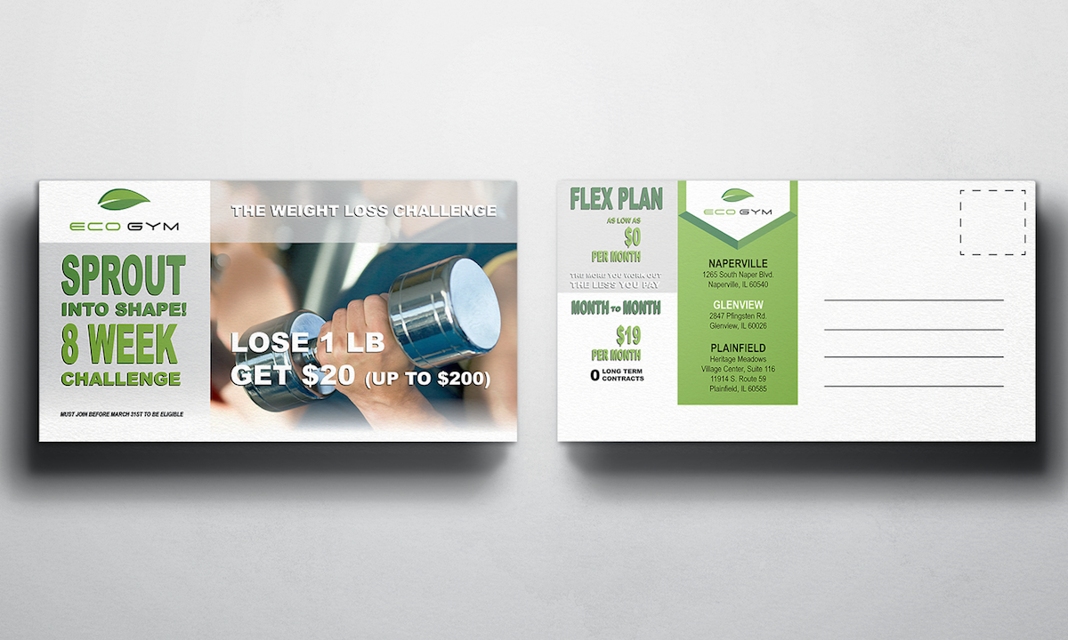 Diseño de Postal por Sasa Slijepcevic para Eco Gym | Diseño #5524674
