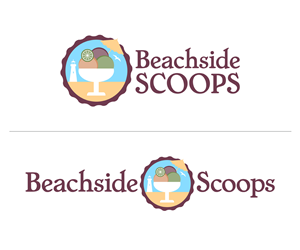 Beachside Scoops | Logo Design by RoundYellow