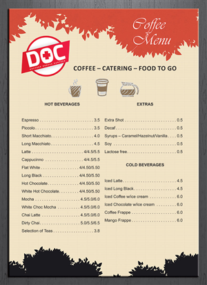 Menu Design by theblueart for this project | Design: #5505945