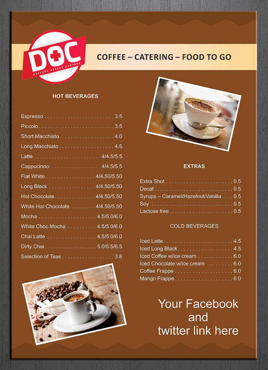 Menu Design by theblueart for this project | Design #5505951