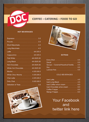 Menu Design by theblueart for this project | Design: #5505951