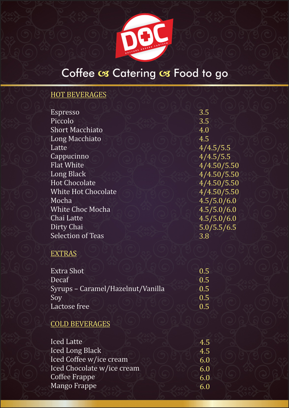 Menu Design by Nimal for this project | Design #5508694