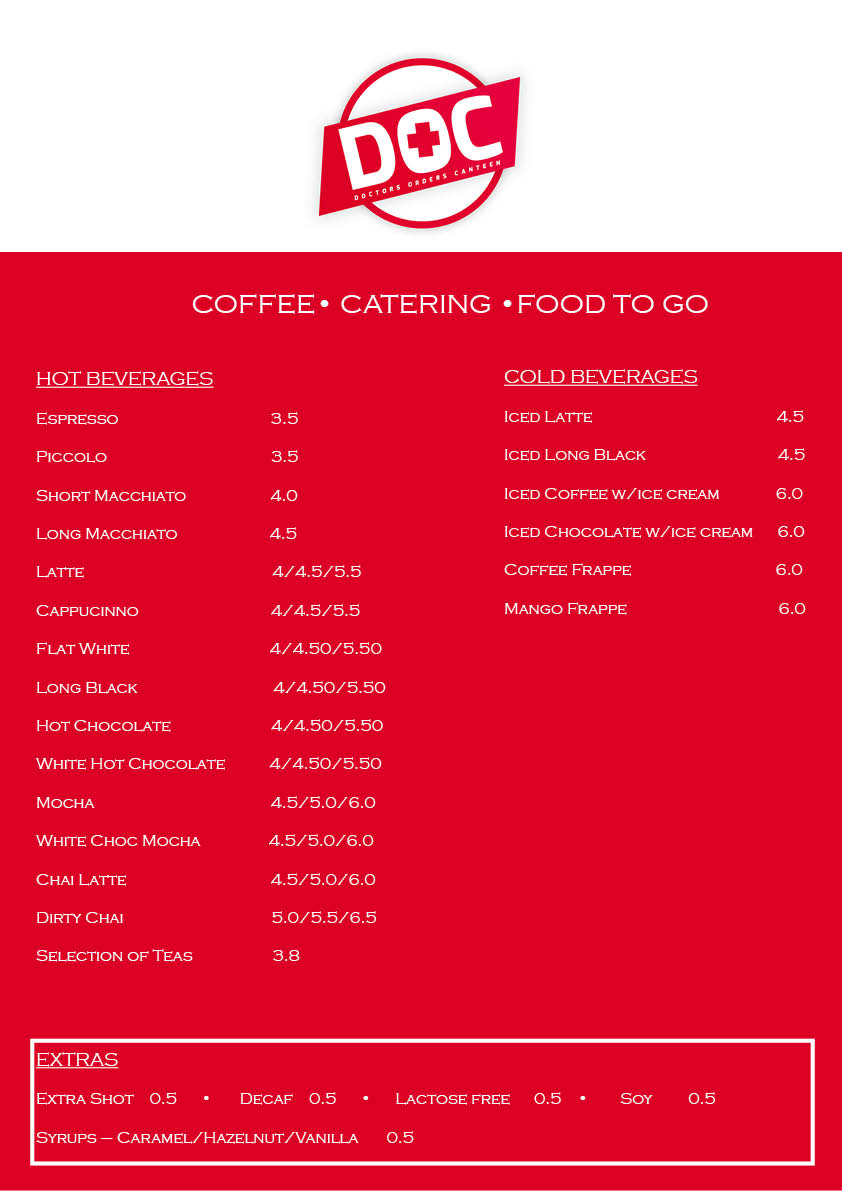 Menu Design by klimkowskigabs for this project | Design #5514681