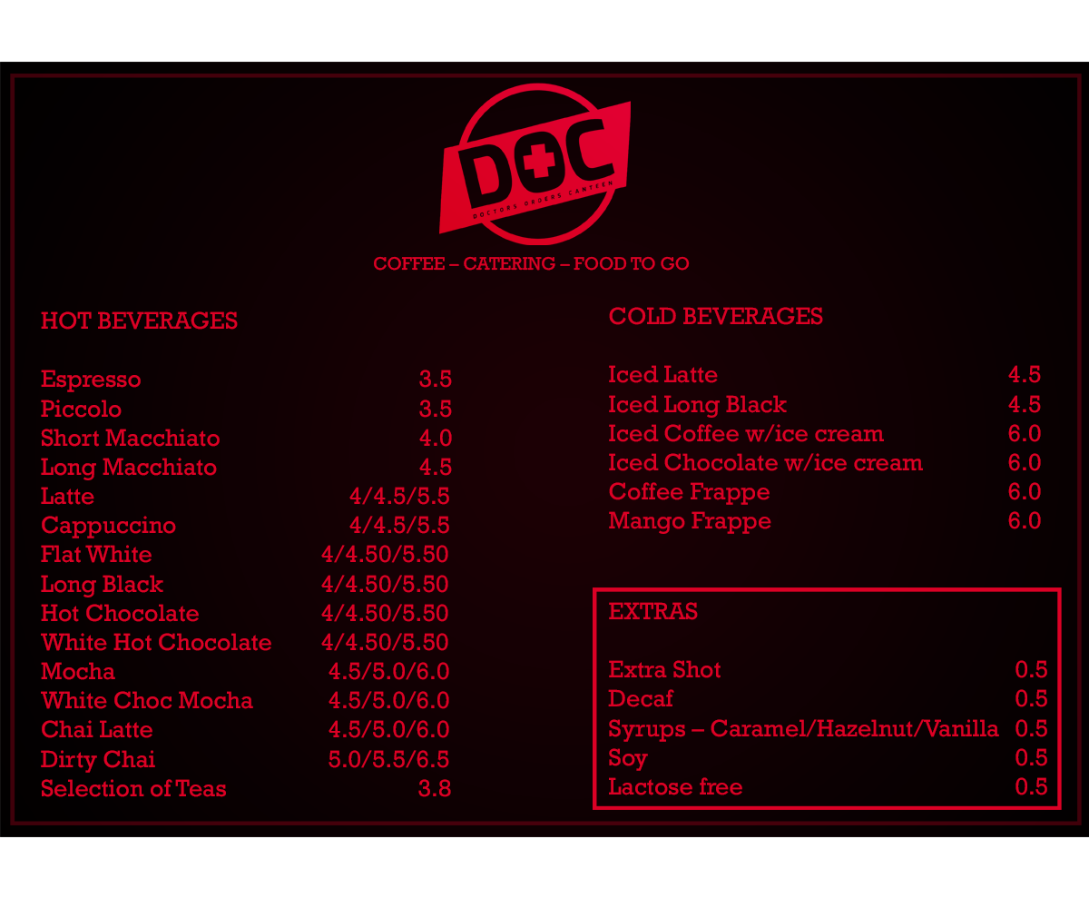 Menu Design by Made by Soul for this project | Design #5501428