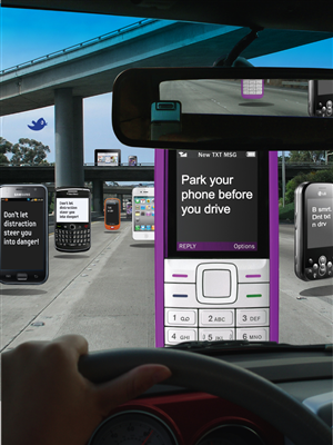 Texting While Driving/Distracted Driving Educational Poster