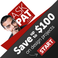 Ask Pat Listeners VIP Offer: Save up to $100 on your design project upon checkout!