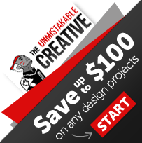 Unmistakable Creative VIP Offer: Save up to $100 on your design project upon checkout!