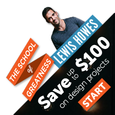 Lewis Howes School of Greatness VIP Offer: Save up to $100 on your design project!