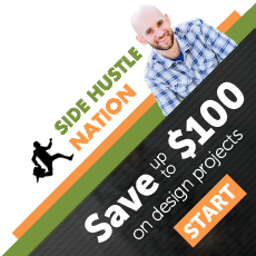 The Side Hustle Show VIP Offer: Save up to $100 on your design project upon checkout!