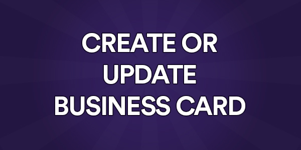 Create or Update Business Card
