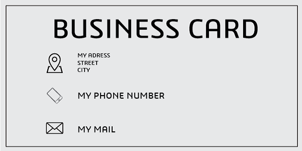 Create New Business Card