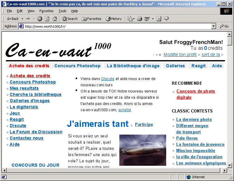 Design Photoshop par FroggyFrenchMan pour DesignCrowd (Community Contests) | Design #9160592